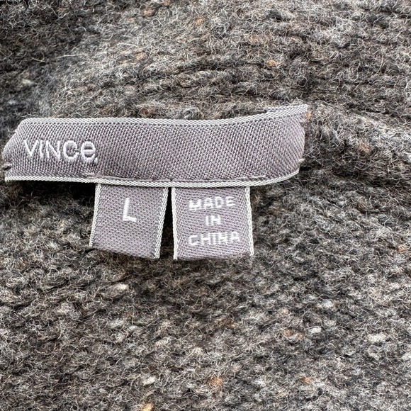 Unavailable - Vince Two-Tone Wool Cashmere Mohair Blend Shawl Cardigan - Picture 3 of 5